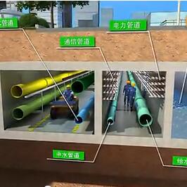 ?？诘叵戮C合管廊兩管線(xiàn)入廊